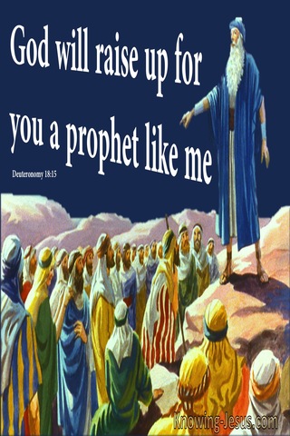 Deuteronomy 18:15 The Lord Will Raise Up A Prophet (blue)